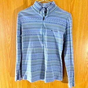 Columbia Blue Pullover 1/4 Zip Top